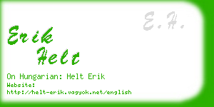 erik helt business card